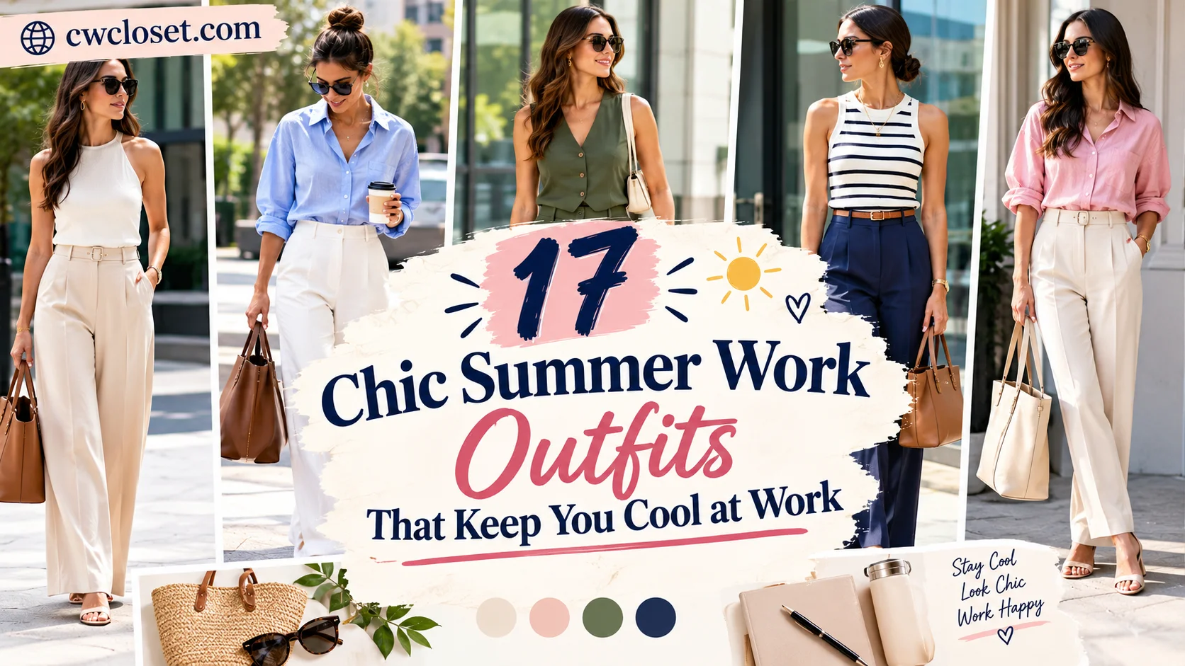 17 Chic Summer Work Outfits That Keep You Cool at Work