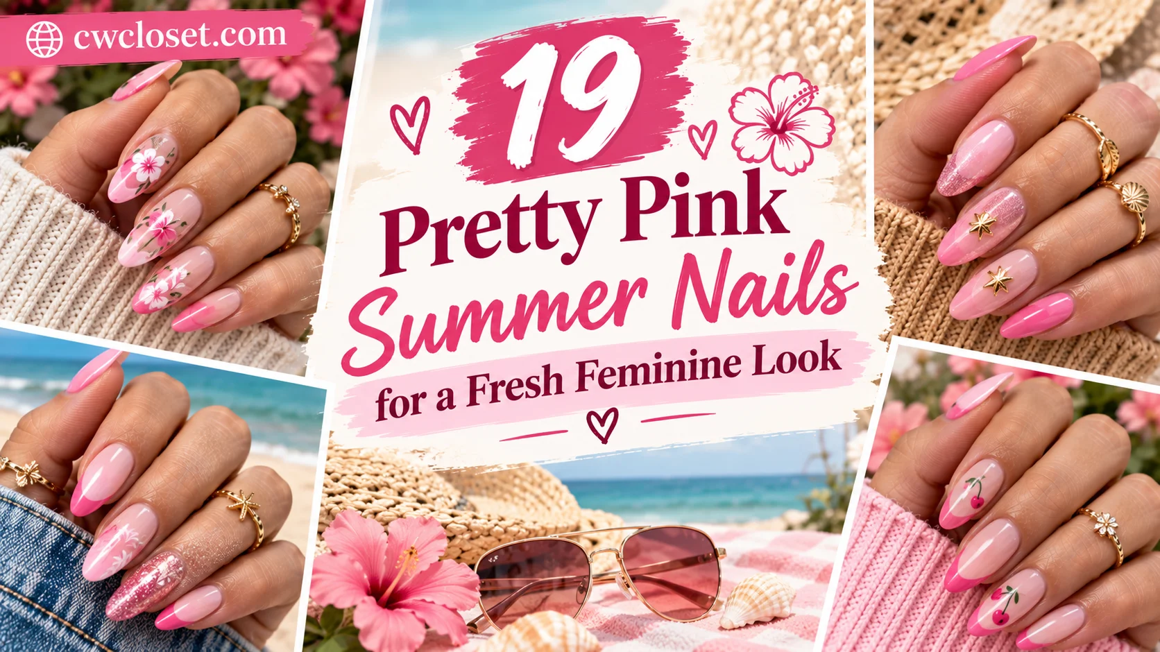 19 Pretty Pink Summer Nails for a Fresh Feminine Look