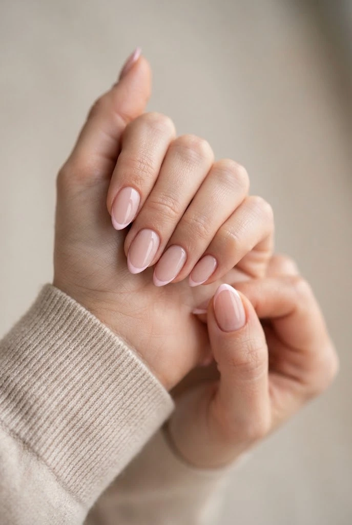 3. Soft Pink French Tips