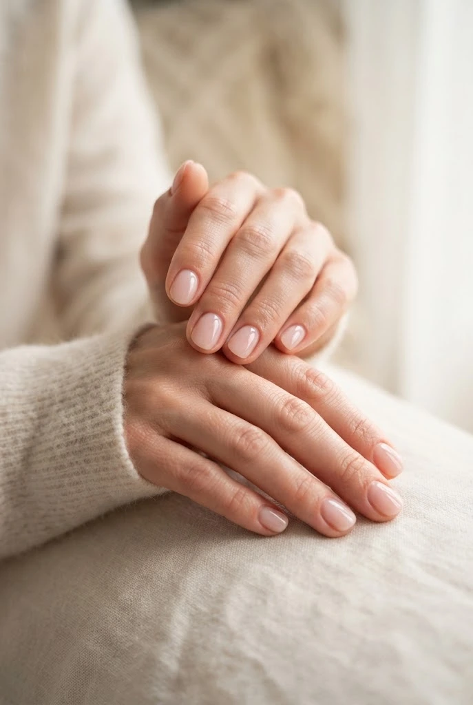8. Barely-There Pink Nails